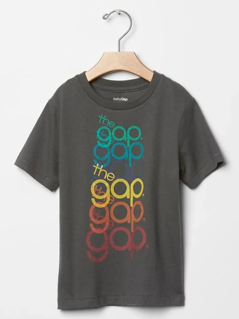 12-18 NEW Baby Gap shirt GAP LOGO top rainbow boys girls unisex toddler twins